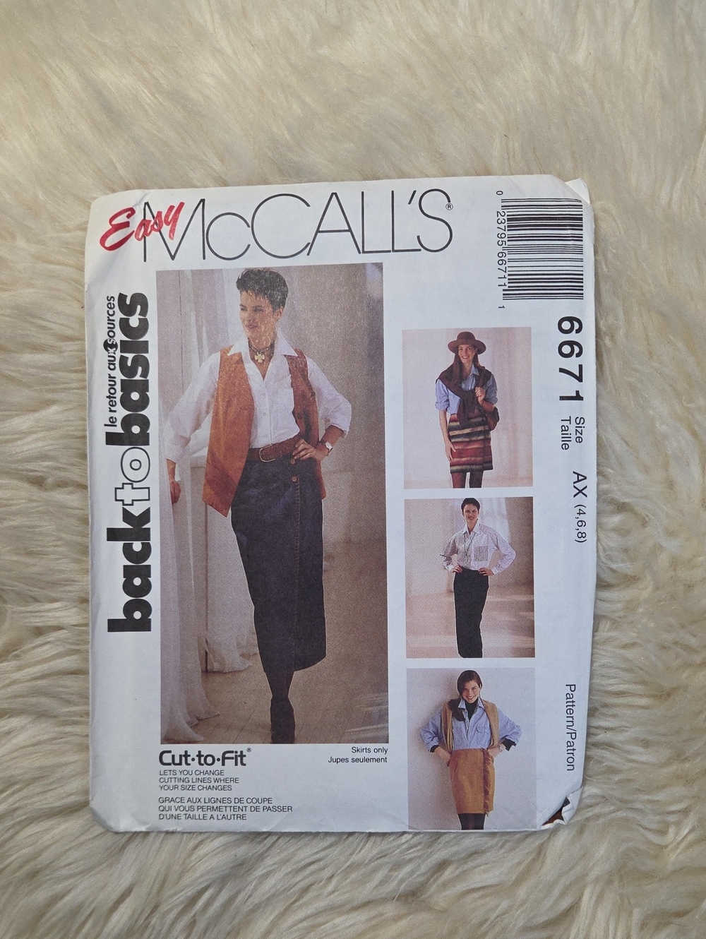 McCall's Vintage Back To Basics Skirts Sewing Pattern 6671
